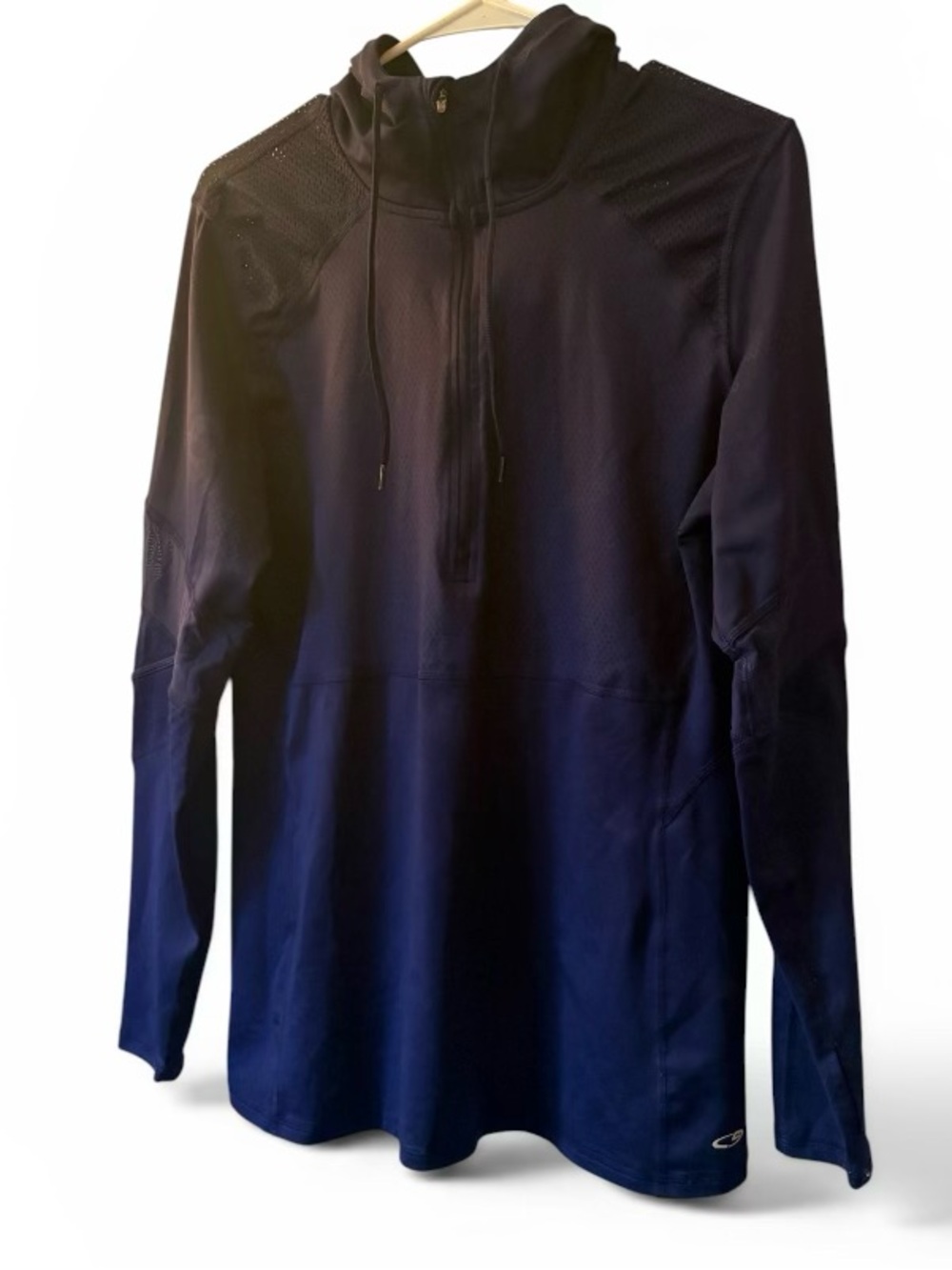 Championship purple Gradient Athletic Pullover Hoodie